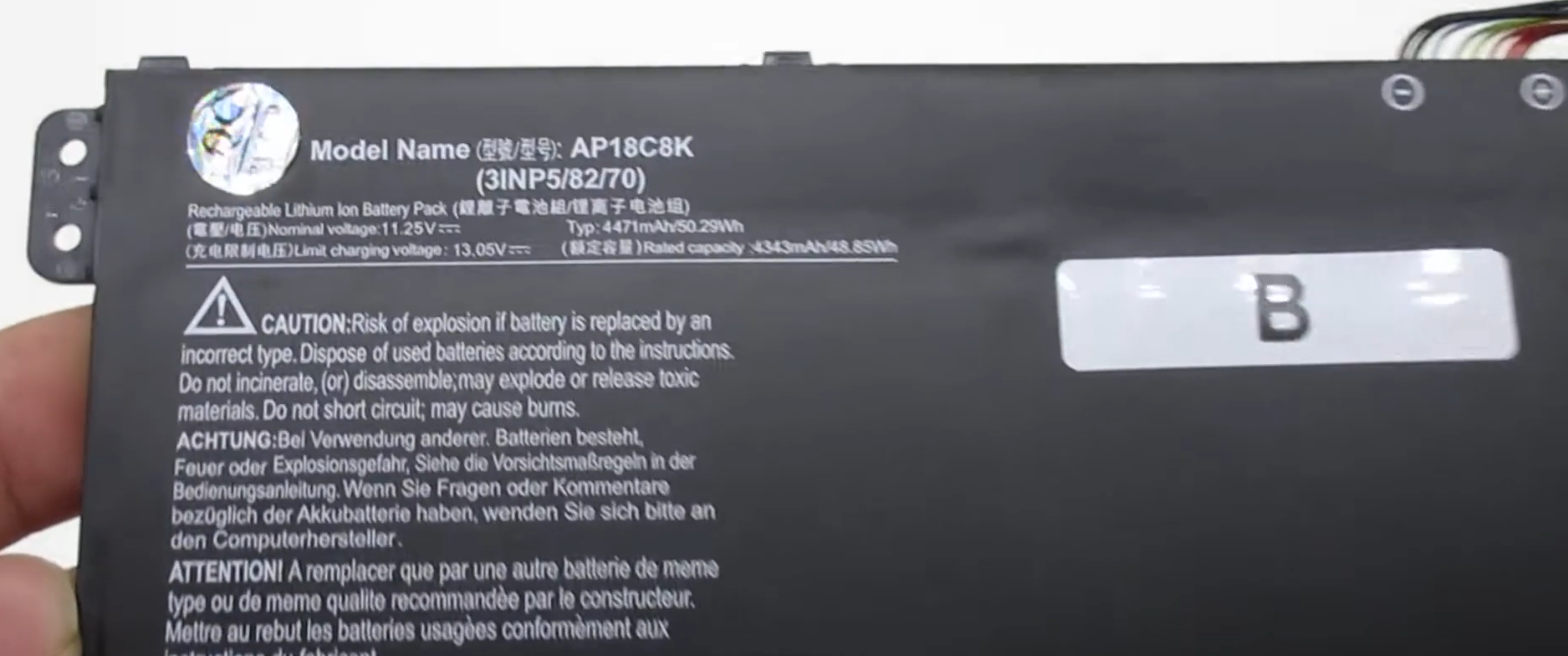 Battery for Acer Aspire 3 A315-44P-R53H